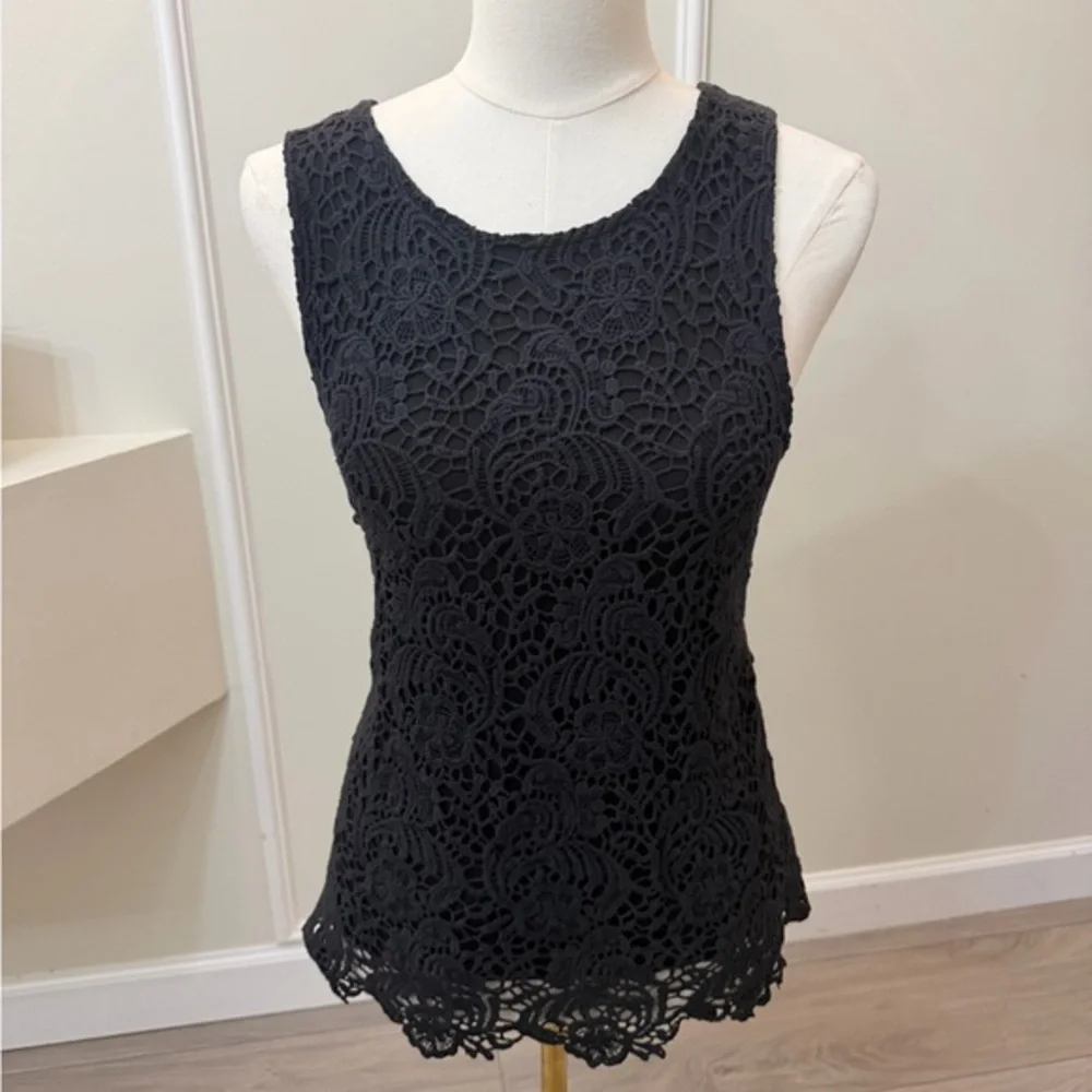 Lucky Brand Black Crochet Lace Camisole